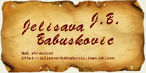 Jelisava Babušković vizit kartica